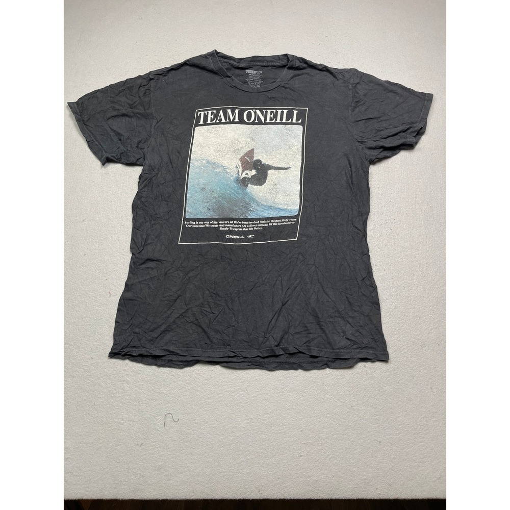 O'Neill T-Shirt 100% Cotton Black Large Mens